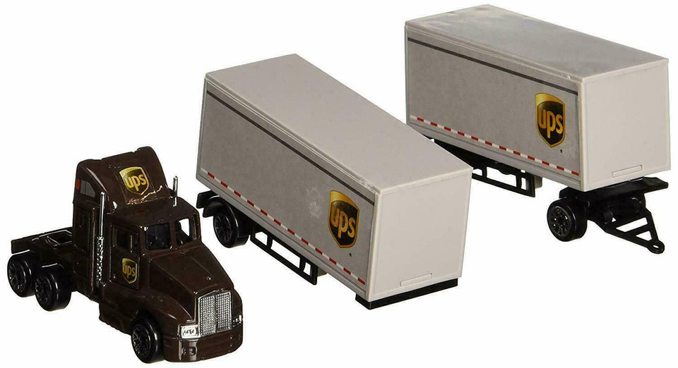 UPS Tractor with 2 Trailers Daron Truck 8.75''
