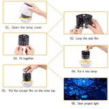 Kids Night Light, Projector lamp for decorating baby's Bedroom, 5 Sets of Film