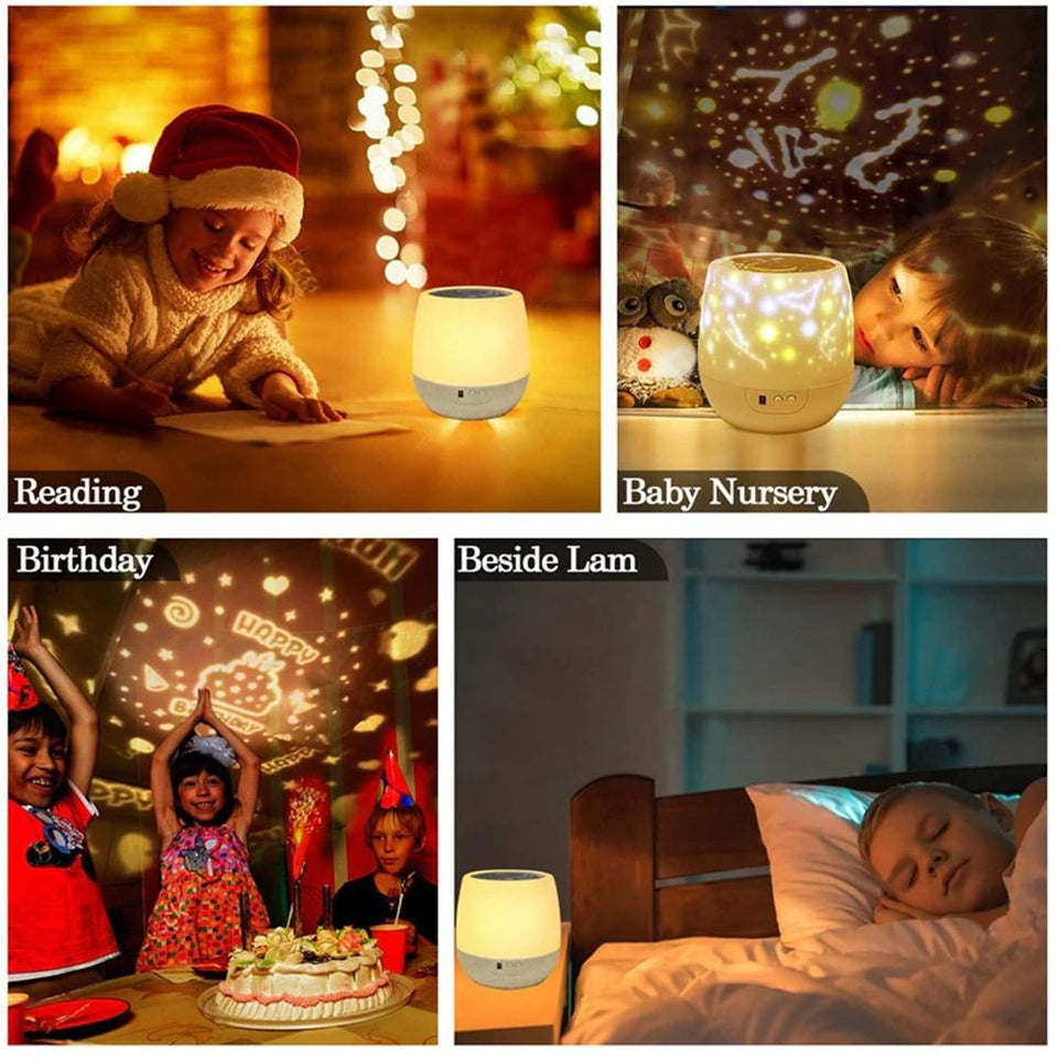 Kids Night Light, Projector lamp for decorating baby's Bedroom, 5 Sets of Film