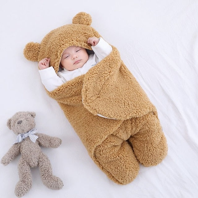 Cute newborn baby swaddle wrap