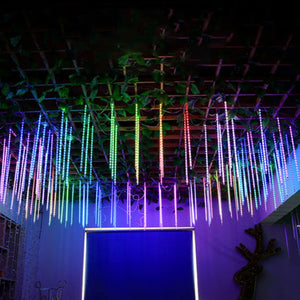 144 LED Solar Meteor Shower String Lights waterproof - zgood home