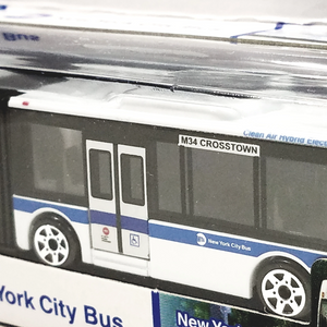 Daron New York City Articulated Bus Diecast Model MTA M34 Crosstown 6", RT8452 - zgood home