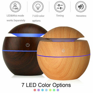 Aroma Essential Oil Diffuser Wood Grain Ultrasonic Aromatherapy Humidifier - zgood home