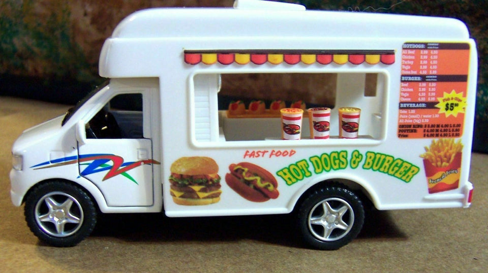 Ice Cream Truck, Taco Truck, Fast Food Truck, Diecast Model Toy Car - zgood home