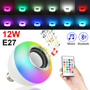 Wireless Bluetooth LED Light Speaker Bulb RGB 12W Music Playing lamp E27 - zgood home