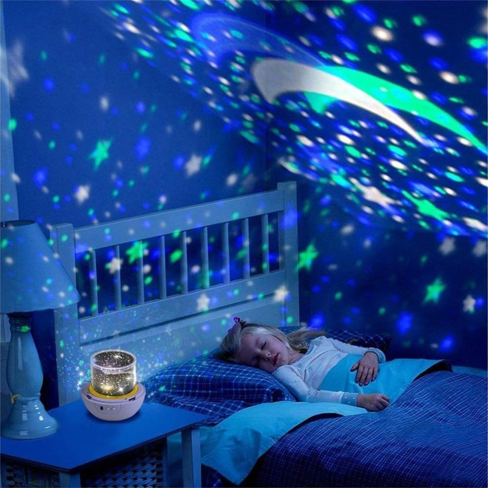 Kids Night Light, Projector lamp for decorating baby's Bedroom, 5 Sets of Film