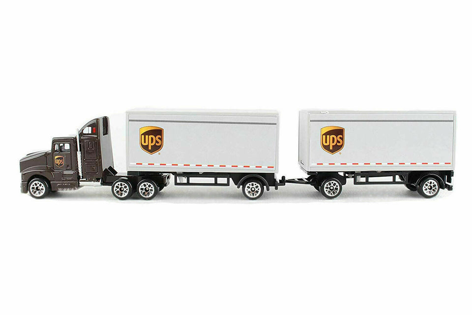 UPS Tractor with 2 Trailers Daron Truck 8.75''