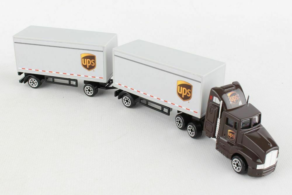 UPS Tractor with 2 Trailers Daron Truck 8.75''