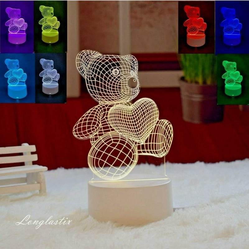 3D LED Table Kid Night Light Lamp 7 Colors - zgood home