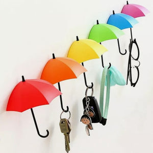 9Pcs Colorful Umbrella Wall Hook Key Hanging - zgood home