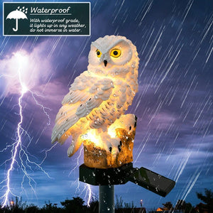 Led Solar Power Outdoor Garden Waterproof Owl - zgood home