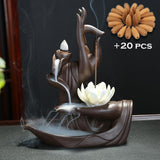 Ceramic Backflow Incense Burner + Free 20 Pcs Incense Cones - zgood home