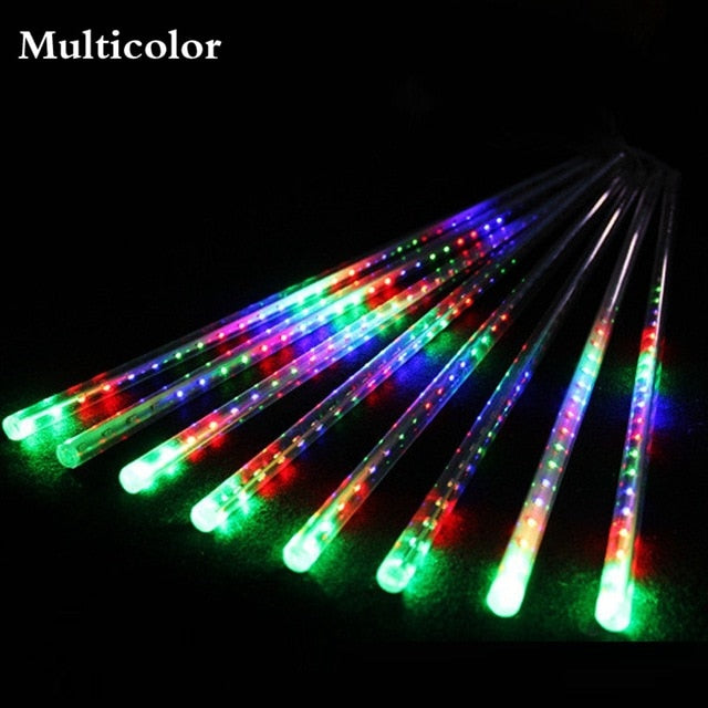 Solar LED Meteor Shower Rain Lights, 30/50cm 192/288 LEDs