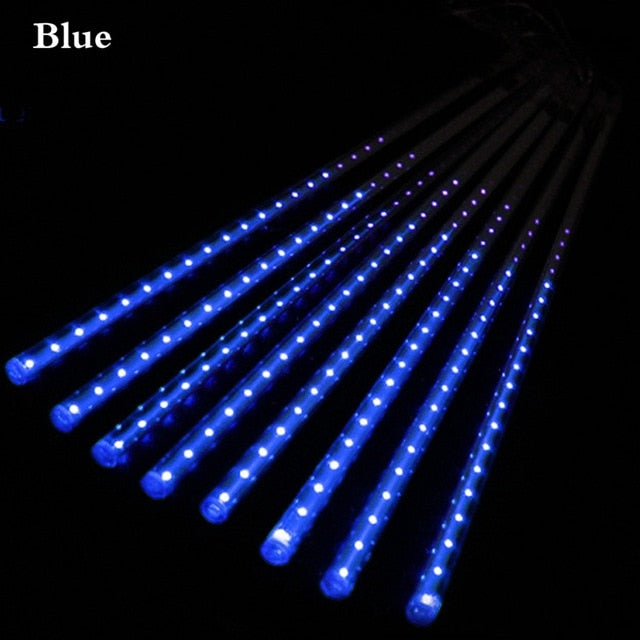 Solar LED Meteor Shower Rain Lights, 30/50cm 192/288 LEDs