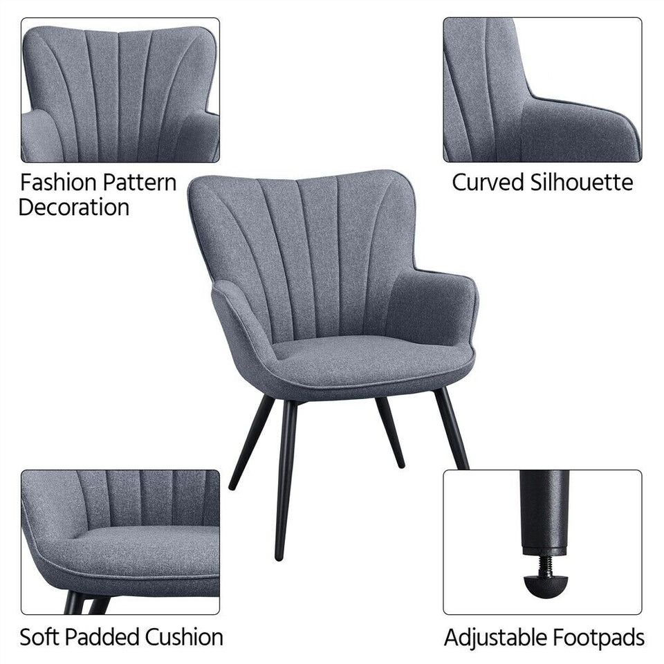 Modern Accent Chair Dining Chair Arm Chair Sofa Side Chair Living Dining Room - zgood home