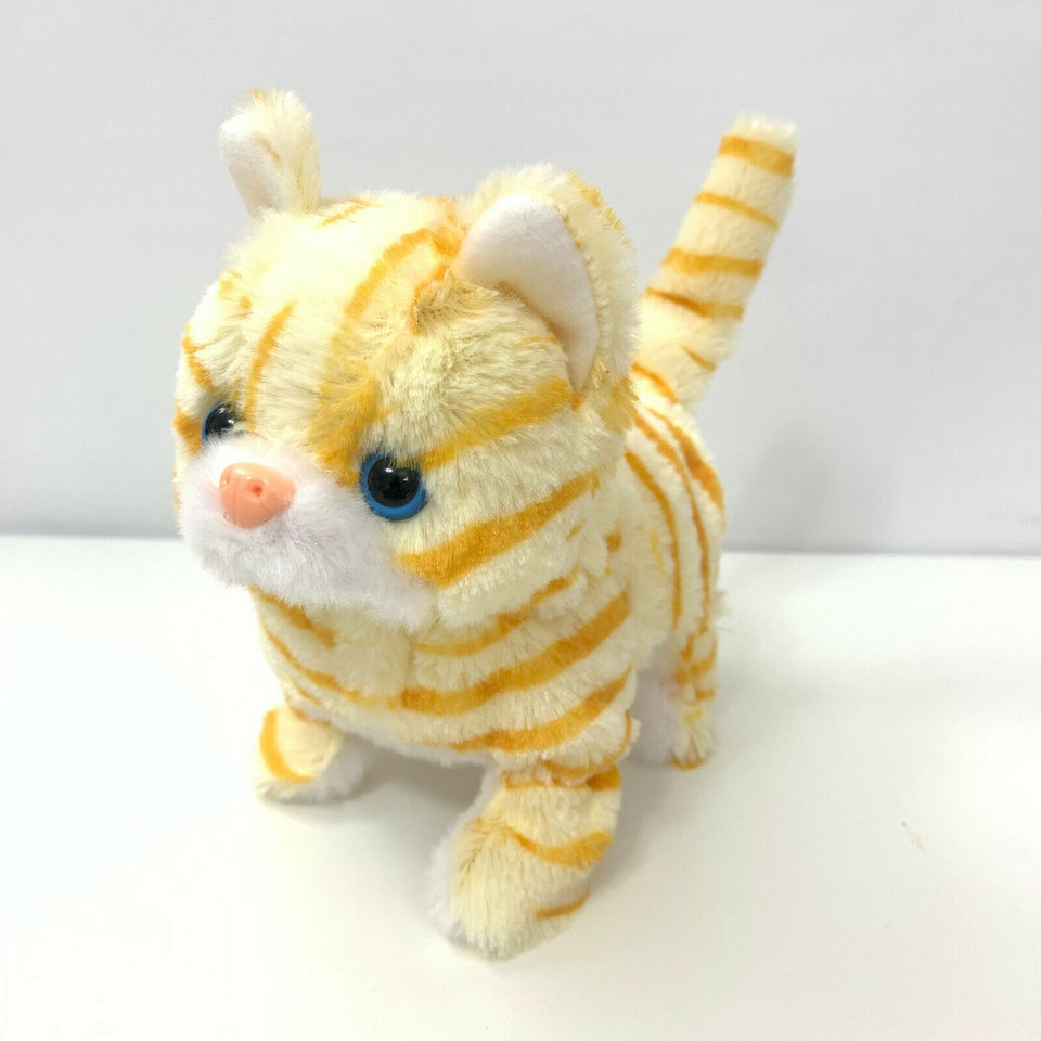 Electronic Plush Cat, Kitty, Meowing Walking Wagging Tail - zgood home