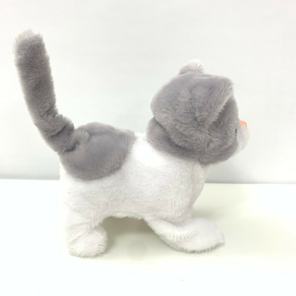 Electronic Plush Cat, Kitty, Meowing Walking Wagging Tail - zgood home