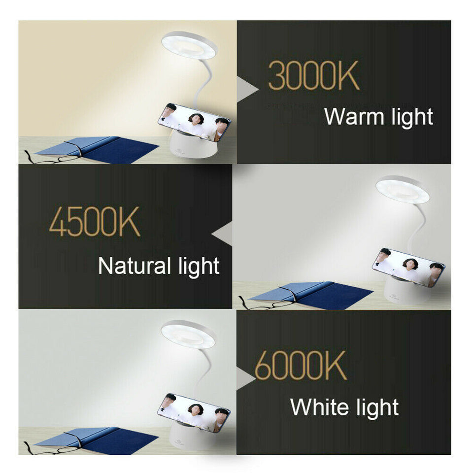 Flexible LED Reading Desk Lamp Dimmable Rechargeable Touch - zgood home