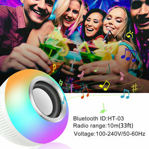 Wireless Bluetooth LED Light Speaker Bulb RGB 12W Music Playing lamp E27 - zgood home