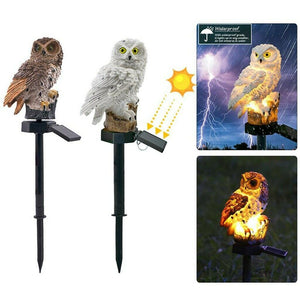 Led Solar Power Outdoor Garden Waterproof Owl - zgood home