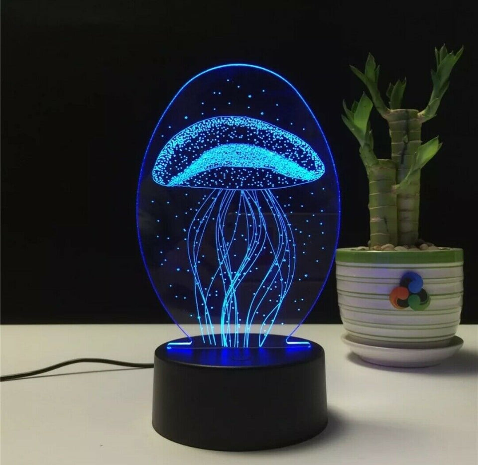 3D LED Table Kid Night Light Lamp 7 Colors - zgood home