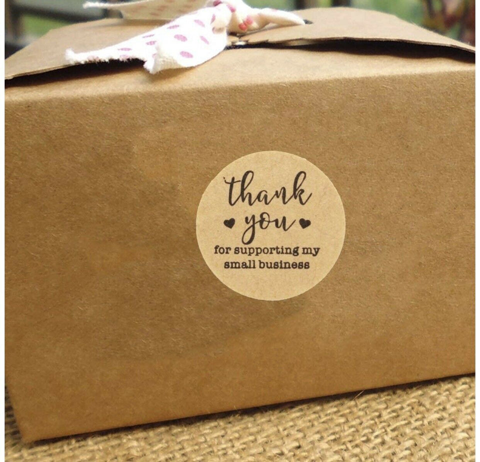 Thank You Stickers Roll Thank You For Supporting Small Business Labels 1.5” 500 stickers - zgood home