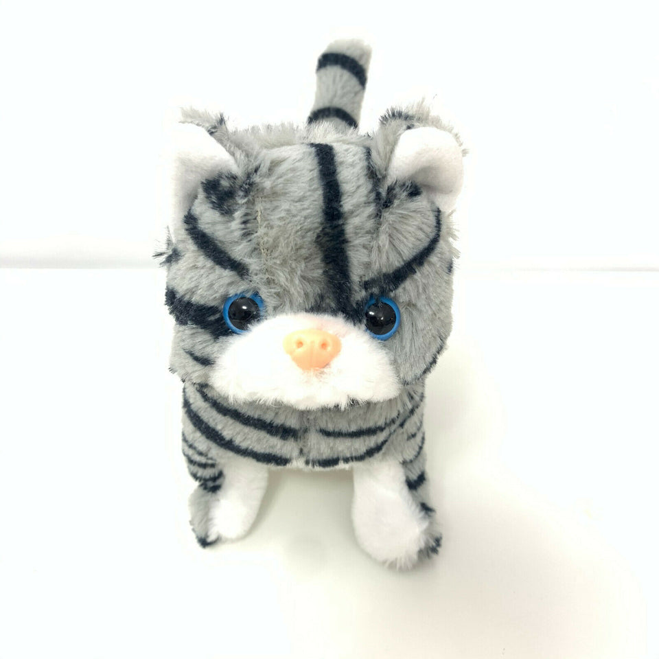 Electronic Plush Cat, Kitty, Meowing Walking Wagging Tail - zgood home