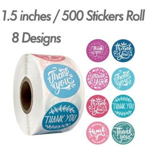 Thank You Stickers Roll Thank You For Supporting Small Business Labels 1.5” 500 stickers - zgood home