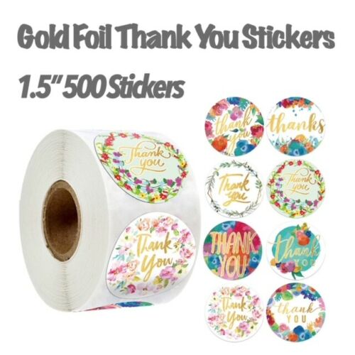 Thank You Stickers Roll Thank You For Supporting Small Business Labels 1.5” 500 stickers - zgood home