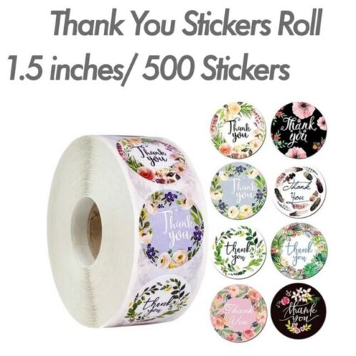 Thank You Stickers Roll Thank You For Supporting Small Business Labels 1.5” 500 stickers - zgood home